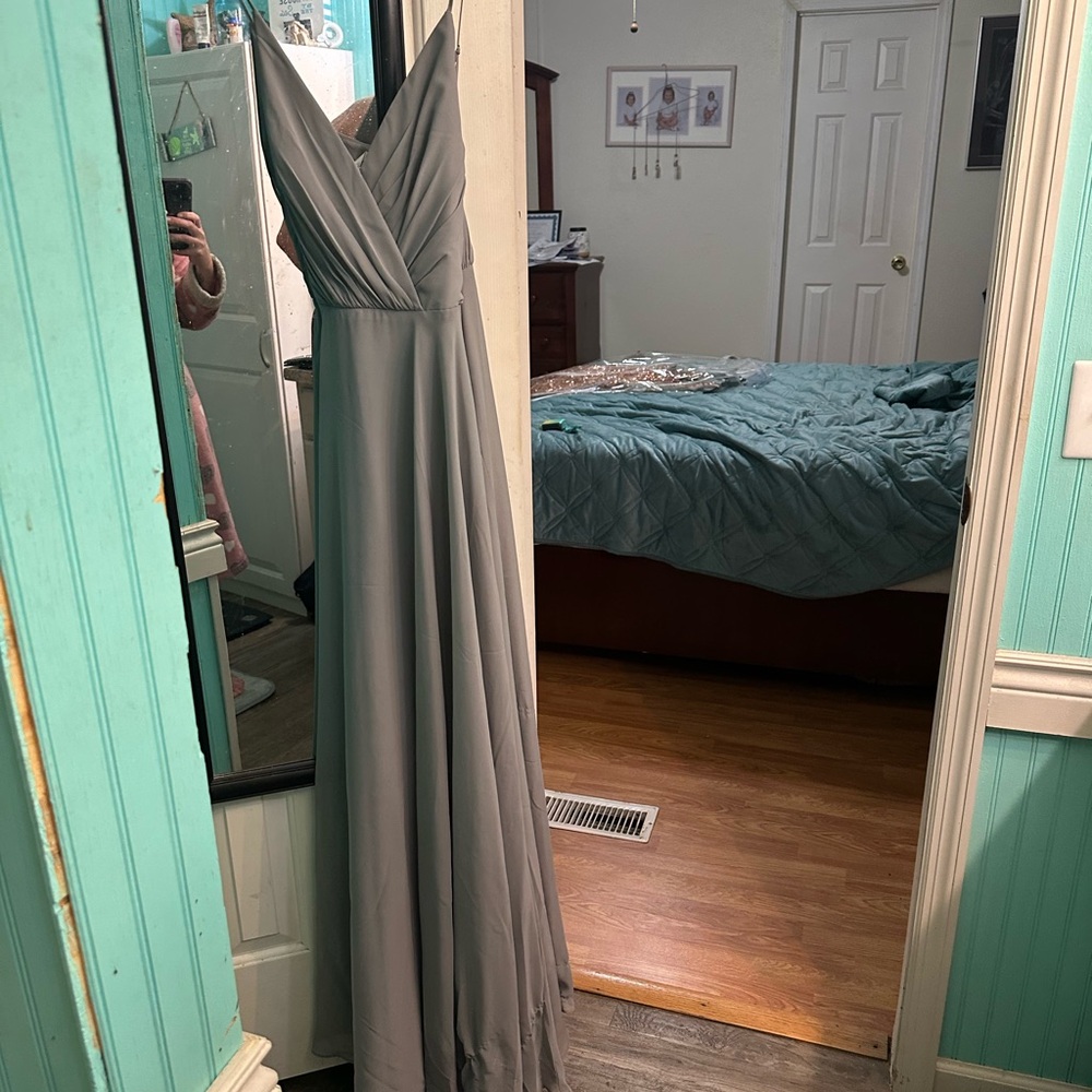 Elegant Gray Maxi Dress
